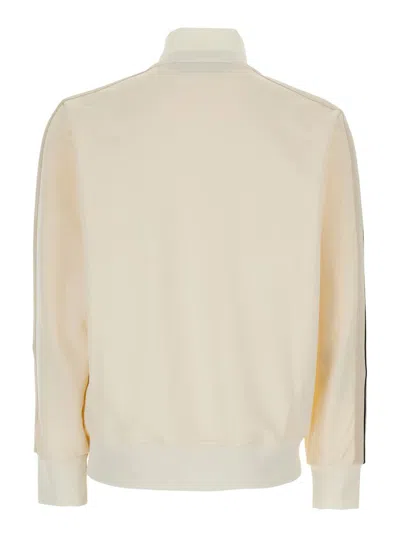 Palm Angels 'classic Logo' White Sweatshirt With Logo Printed On The Front In Neutral