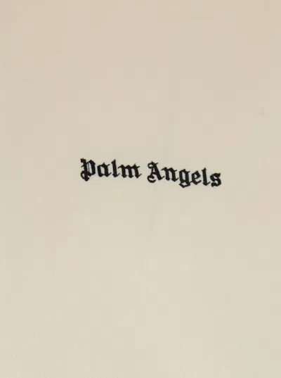Palm Angels 'classic Logo' White Sweatshirt With Logo Printed On The Front In Neutral