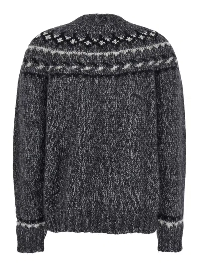 P.a.r.o.s.h Parosh Grey Alpaca Blend Sweaters In Gray
