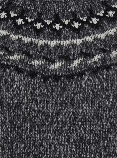 P.a.r.o.s.h Parosh Grey Alpaca Blend Sweaters In Gray