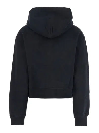 Jacquemus Le Grosgrain Logo Cotton Fleece Crop Hoodie