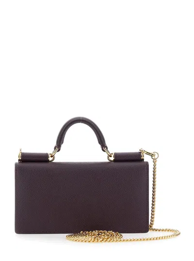 Dolce & Gabbana Structured Phone Bag With Textured Finish