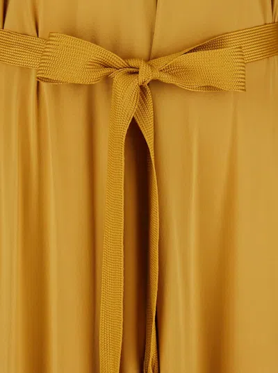 Forte Forte Silk Long Sleeves ,maxi Dress In Yellow