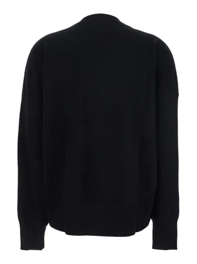 Loulou De Saison Anaa Lds Round Neck Sweater In Black