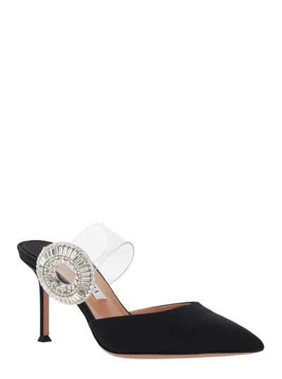 Aquazzura 75mm Crystal Hoop Pointed-toe Mules