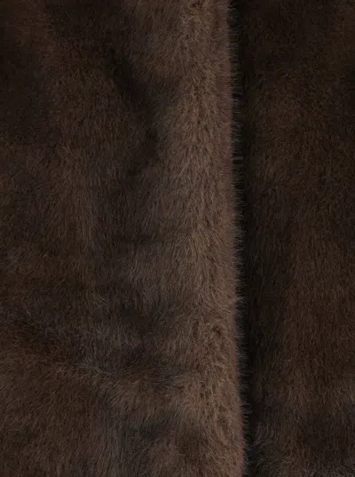 Plain Fake Mink Fur Jacket