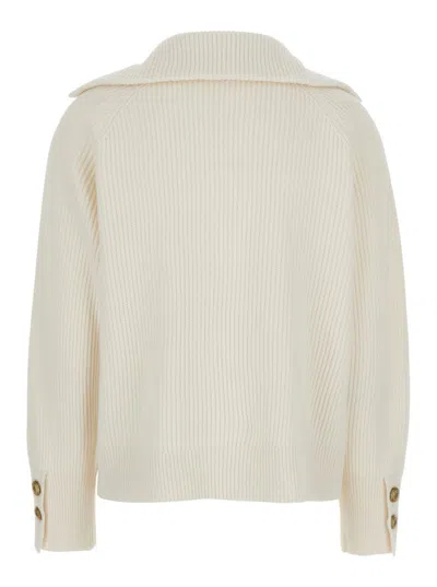 Brunello Cucinelli Long-sleeved Sweater In Neutral