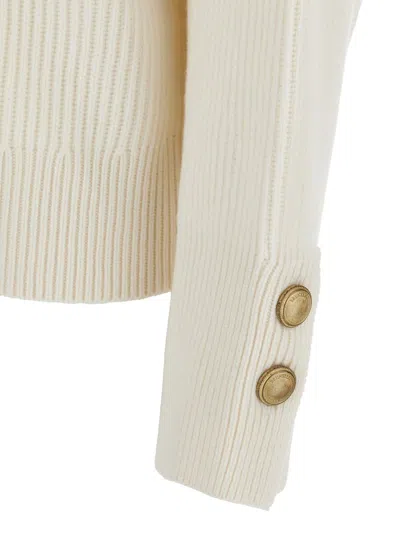 Brunello Cucinelli Long-sleeved Sweater In Neutral