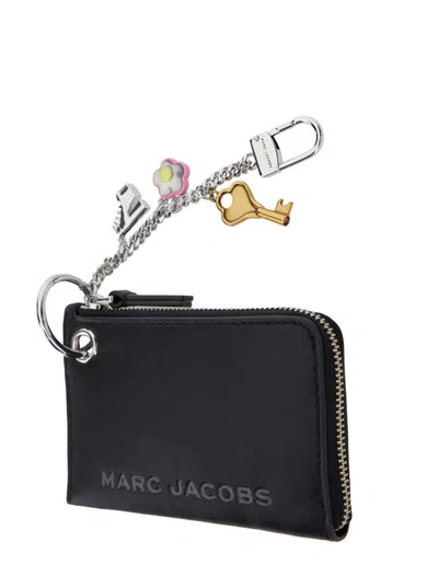 Marc Jacobs Zippered Wallet With Pendant In Black