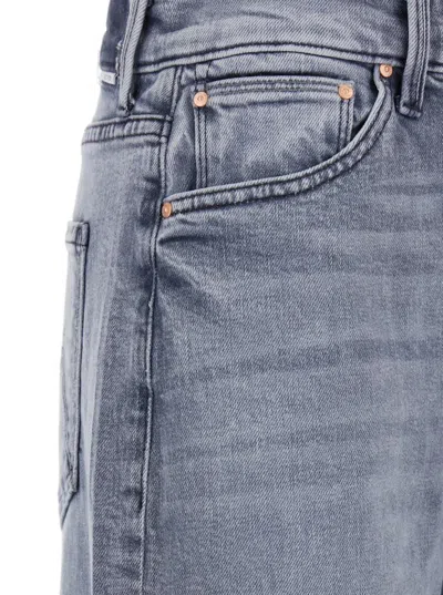 Mother The Ditcher Roller Sneak Jeans In Gray