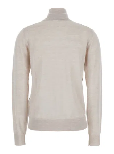 P.a.r.o.s.h Beige Turtleneck Sweater In Neutral