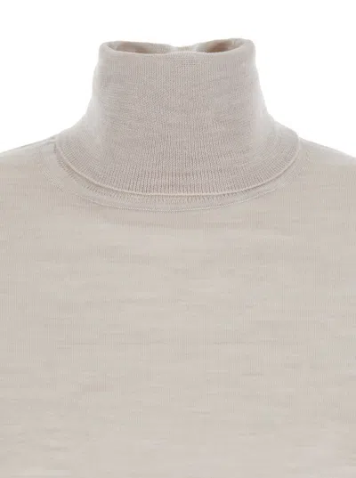 P.a.r.o.s.h Beige Turtleneck Sweater In Neutral