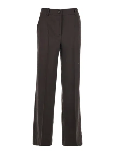 P.a.r.o.s.h Gabardine Pants In Brown