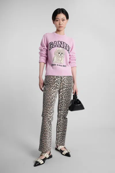 Ganni Wool Sweater With Poodle