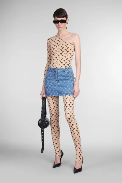 Marine Serre Moon Jersey Asymmetric Top In Multi