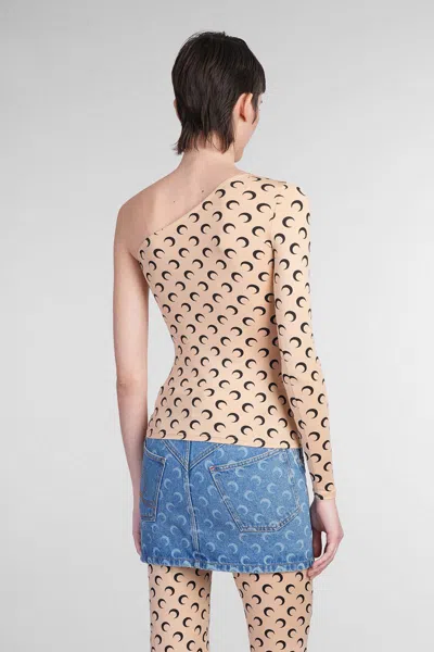 Marine Serre Moon Jersey Asymmetric Top In Multi