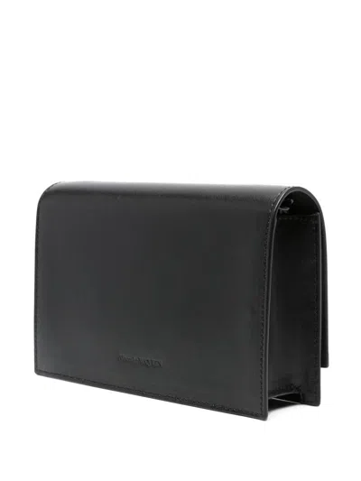 Alexander Mcqueen Alexander Mc Queen Skull Black Calf Leather Clutch In Black