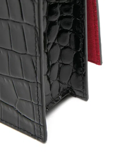 Alexander Mcqueen Alexander Mc Queen Skull Black Calf Leather Clutch In Black