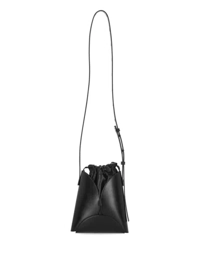 Jil Sander Drawstring Shoulder Bag In Black