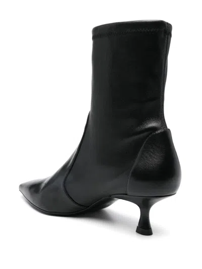 Stuart Weitzman Pointed Toe Ankle Boots With 50mm Heel In Black