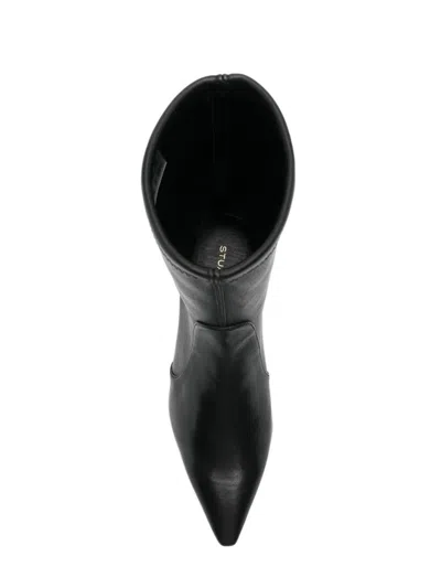 Stuart Weitzman Pointed Toe Ankle Boots With 50mm Heel In Black