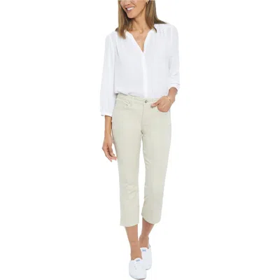 Nydj Chloe Womens Side Slit Skinny Capri Jeans In Neutral