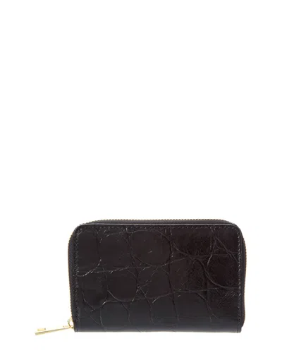 Isabella Rosetti Eve Leather Patent Croc-embossed Leather Wallet