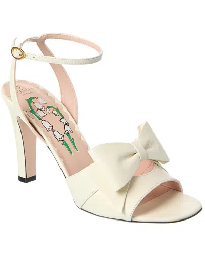 Valentino Bowow Leather Bow Ankle-strap Sandals In Multi