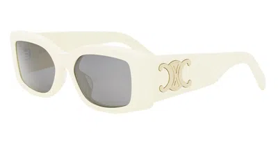 Celine Maxi Triomphe Cl40282u - Ivory Sunglasses