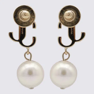 Jimmy Choo Pearl And Gold-tone Earrings