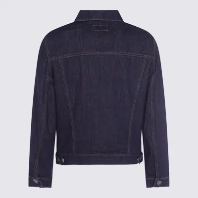 Brunello Cucinelli Denim Cotton Casual Jacket In Blue