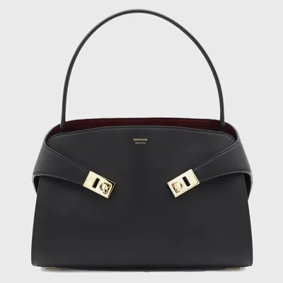 Ferragamo Structured Top Handle Shoulder Bag