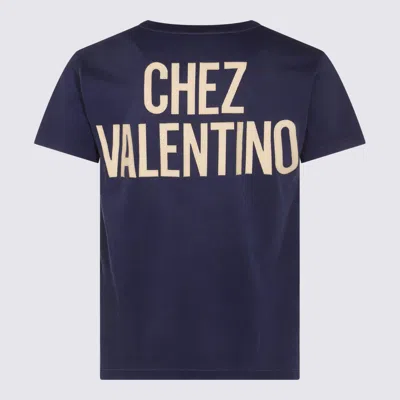 Valentino Garavani Vintage-effect Blue Cotton T-shirt