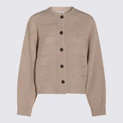 Brunello Cucinelli Beige Cashmere Knitwear