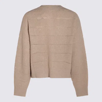 Brunello Cucinelli Beige Cashmere Knitwear