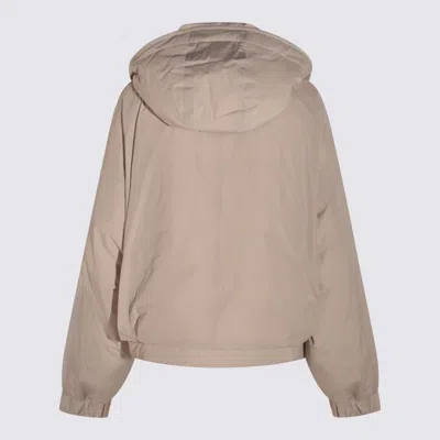 Brunello Cucinelli Puffer Jackets With Adjustable Hem And Hood In Brown