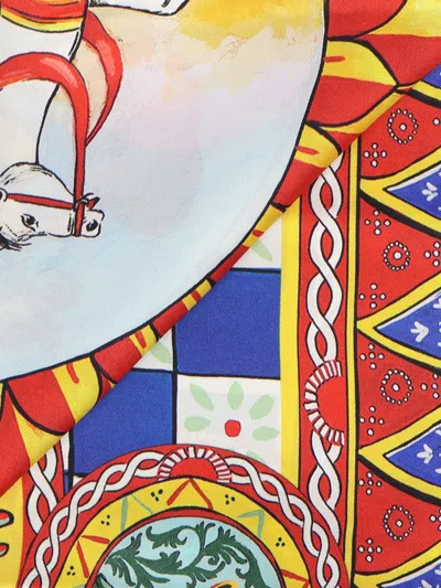 Dolce & Gabbana Scarf With Cart Print