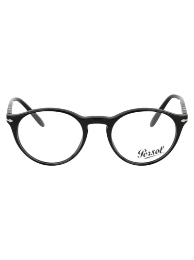 Persol Round Frame Glasses In Black