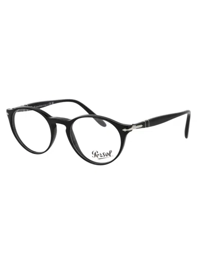 Persol Round Frame Glasses In Black