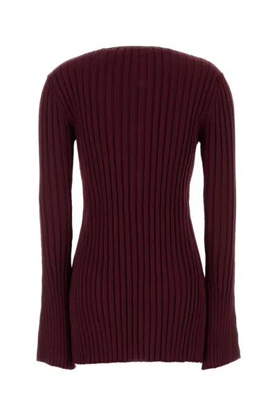 Stella Mccartney Burgundy Cotton Cardigan