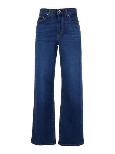 Ag Logo-patch Jeans In Blue