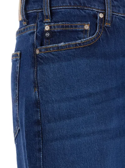 Ag Logo-patch Jeans In Blue