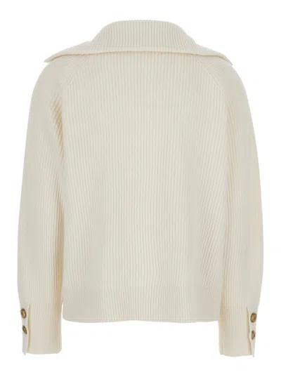 Brunello Cucinelli Long-sleeved Sweater In Neutral
