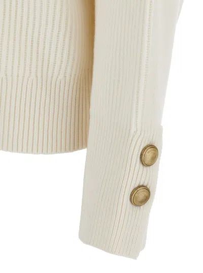 Brunello Cucinelli Long-sleeved Sweater In Neutral