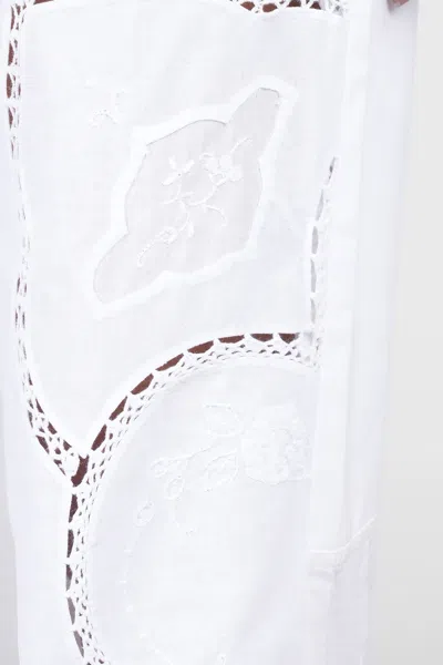 Marine Serre Pants In White Cotton In White