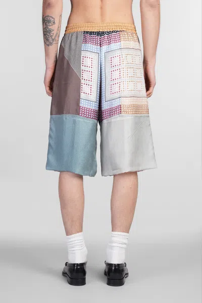 Marine Serre Shorts In Multicolor Silk In Multi