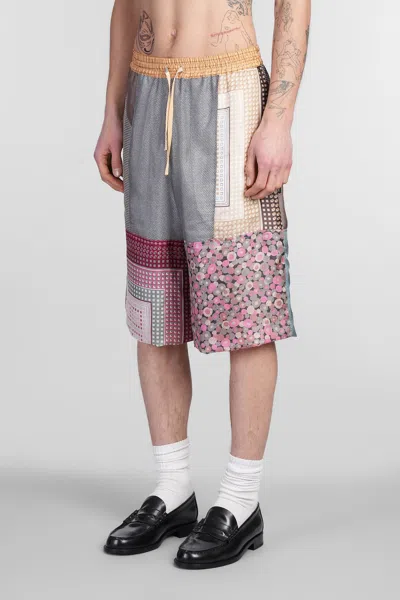Marine Serre Shorts In Multicolor Silk In Multi
