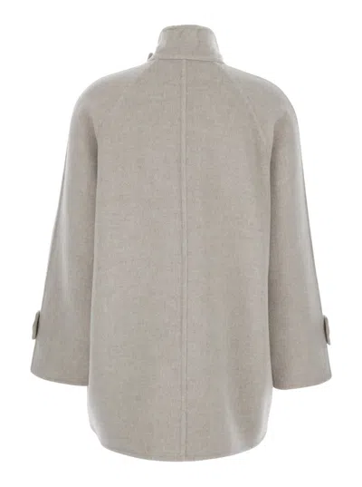 Brunello Cucinelli Hand-finished Caban Jacket In Nude