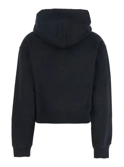 Jacquemus Le Grosgrain Logo Cotton Fleece Crop Hoodie