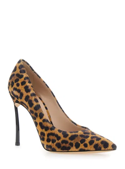 Casadei Leopard Print Slip-on Pumps In Animal Print